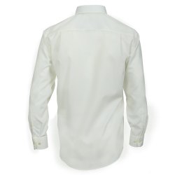 Größe 38 Casamoda Hemd Creme Uni Langarm Comfort Fit Normal Geschnitten Kentkragen 100% Baumwolle Bügelfrei