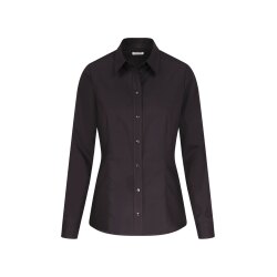 Seidensticker CITY-BLUSE Damen Langarm Kent Regular Schwarz