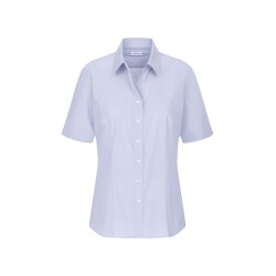 Seidensticker CITY-BLUSE Damen Kurzarm Kent Regular Hellblau