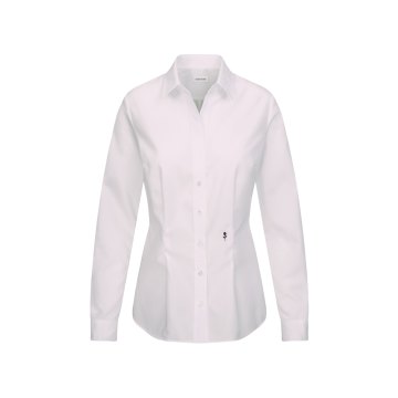 Seidensticker CITY-BLUSE Damen Bluse Langarm Kent Slim-Fit Weiß