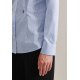 Seidensticker CITY-BLUSE Damen Langarm Slim Hellblau kariert