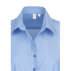 Seidensticker CITY-BLUSE Damen Kurzarm Kent Regular Mittelblau 46