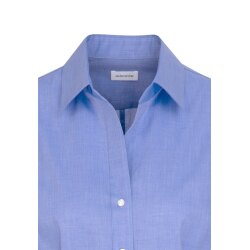Seidensticker CITY-BLUSE Damen Langarm Kent Slim-Fit Mittelblau 42