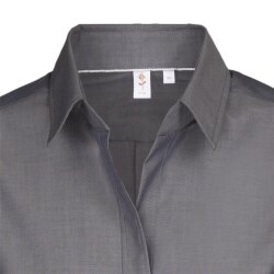 Seidensticker CITY-BLUSE Damen Bluse Langarm Kent Slim-Fit Grau 48