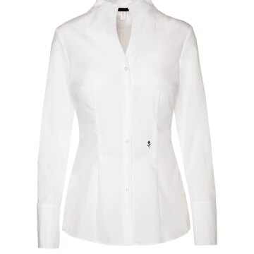 Seidensticker CITY-BLUSE Damen Bluse Langarm Kelch Slim-Fit Weiß 36