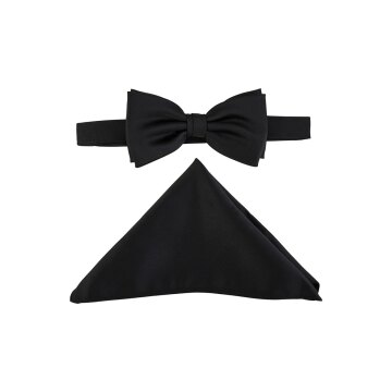 Wilvorst CLASSICs Herren Schleife Einstecktuch Schwarz