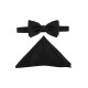 Wilvorst CLASSICs Herren Schleife Einstecktuch Schwarz