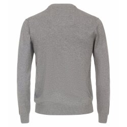 CASAMODA Herren Pullover V-Neck Regular-Baumwolle Silbergrau