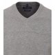 CASAMODA Herren Pullover V-Neck Regular-Baumwolle Silbergrau