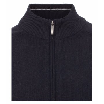 CASAMODA Herren Strickjacke Zipper Regular Baumwolle Marine