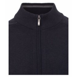 CASAMODA Herren Strickjacke Zipper Regular Baumwolle Marine