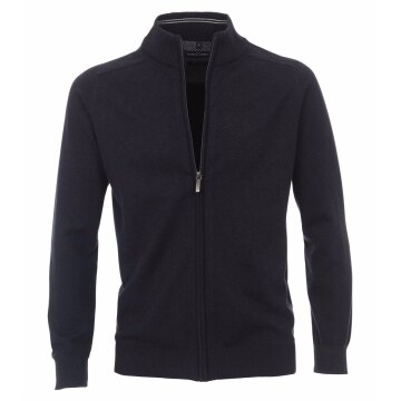 CASAMODA Herren Strickjacke Zipper Regular Baumwolle Marine M