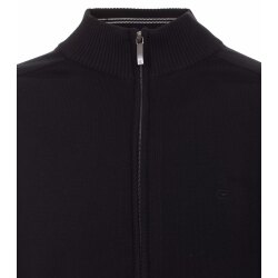 CASAMODA Herren Strickjacke Zipper Regular Baumwolle Schwarz M