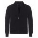 CASAMODA Herren Strickjacke Zipper Regular Baumwolle Schwarz 3XL
