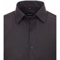 VENTI Herren Businesshemd Langarm Kent Modern-Fit Anthrazit 36