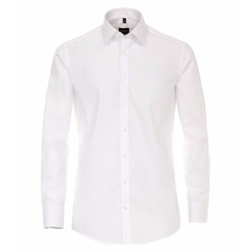 VENTI Herren Businesshemd Langarm Kent Modern-Fit Weiß 42