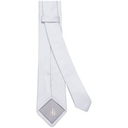 Jaquess Britt Krawatte 7cm Hellgrau Strukturiert 100% Seide