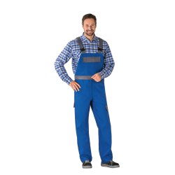 PLANAM Herren Latzhose MAJOR-PROTECT Kornblumenblau/Grau