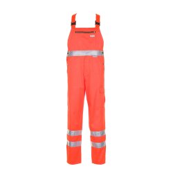 PLANAM Herren Latzhose WARNSCHUTZ Reflexband Orange