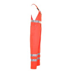 PLANAM Herren Latzhose WARNSCHUTZ Reflexband Orange