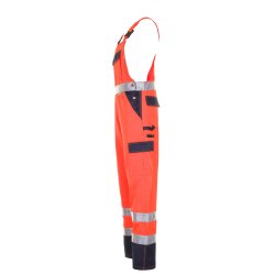 PLANAM Herren Latzhose 2-farbig WARNSCHUTZ Reflex Orange/Marine