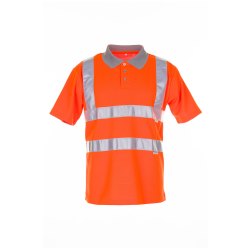 Planam Warnschutz Herren Poloshirt 2-farbig orange grau Modell 2098