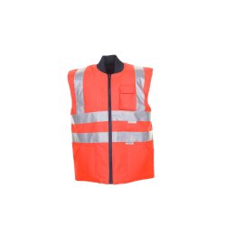 PLANAM Herren Winterweste WARNSCHUTZ Reflexband Orange