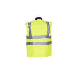 PLANAM Herren Winterweste WARNSCHUTZ Reflexband Gelb