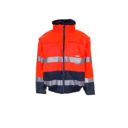 PLANAM Herren Comfortjacke WARNSCHUTZ Reflex Orange/Marine