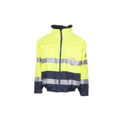 PLANAM Herren Comfortjacke WARNSCHUTZ Reflex Gelb/Marine