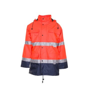 PLANAM Herren Parka WARNSCHUTZ Reflex Orange/Marine