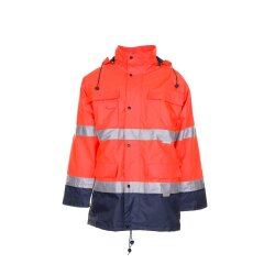 PLANAM Herren Parka WARNSCHUTZ Reflex Orange/Marine