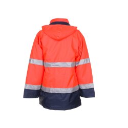 PLANAM Herren Parka WARNSCHUTZ Reflex Orange/Marine