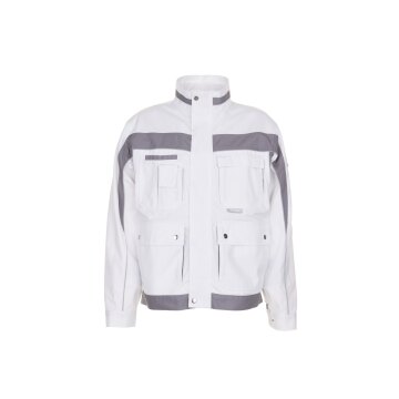PLANAM Herren Bundjacke PLALINE Canvas Reinweiß/Zink