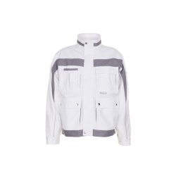 PLANAM Herren Bundjacke PLALINE Canvas Reinweiß/Zink