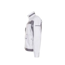 PLANAM Herren Bundjacke PLALINE Canvas Reinweiß/Zink