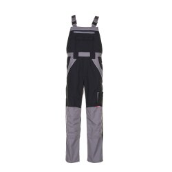 PLANAM Herren Latzhose PLALINE Canvas Schwarz/Zink