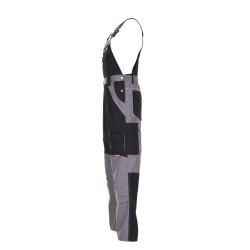 PLANAM Herren Latzhose PLALINE Canvas Schwarz/Zink
