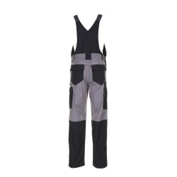 PLANAM Herren Latzhose PLALINE Canvas Schwarz/Zink