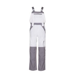 PLANAM Herren Latzhose PLALINE Canvas Reinweiß/Zink