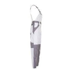 PLANAM Herren Latzhose PLALINE Canvas Reinweiß/Zink