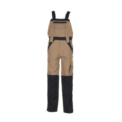 PLANAM Herren Latzhose PLALINE Canvas Sand/Schwarz