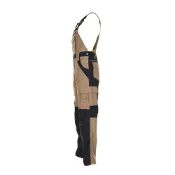 PLANAM Herren Latzhose PLALINE Canvas Sand/Schwarz