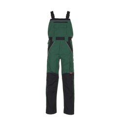 PLANAM Herren Latzhose PLALINE Canvas Grün/Schwarz
