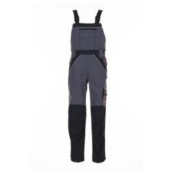 PLANAM Herren Latzhose PLALINE Canvas Schiefer/Schwarz