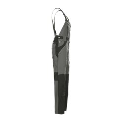PLANAM Herren Latzhose PLALINE Canvas Schiefer/Schwarz