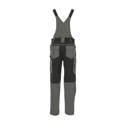 PLANAM Herren Latzhose PLALINE Canvas Schiefer/Schwarz