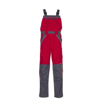 PLANAM Herren Latzhose PLALINE Canvas Rot/Schiefer