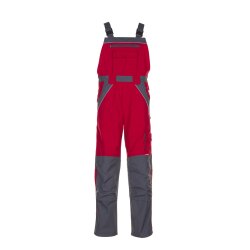 PLANAM Herren Latzhose PLALINE Canvas Rot/Schiefer