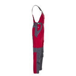 PLANAM Herren Latzhose PLALINE Canvas Rot/Schiefer